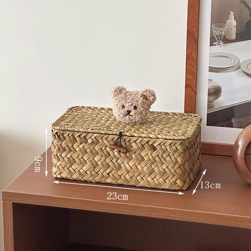 Household rattan woven storage basket