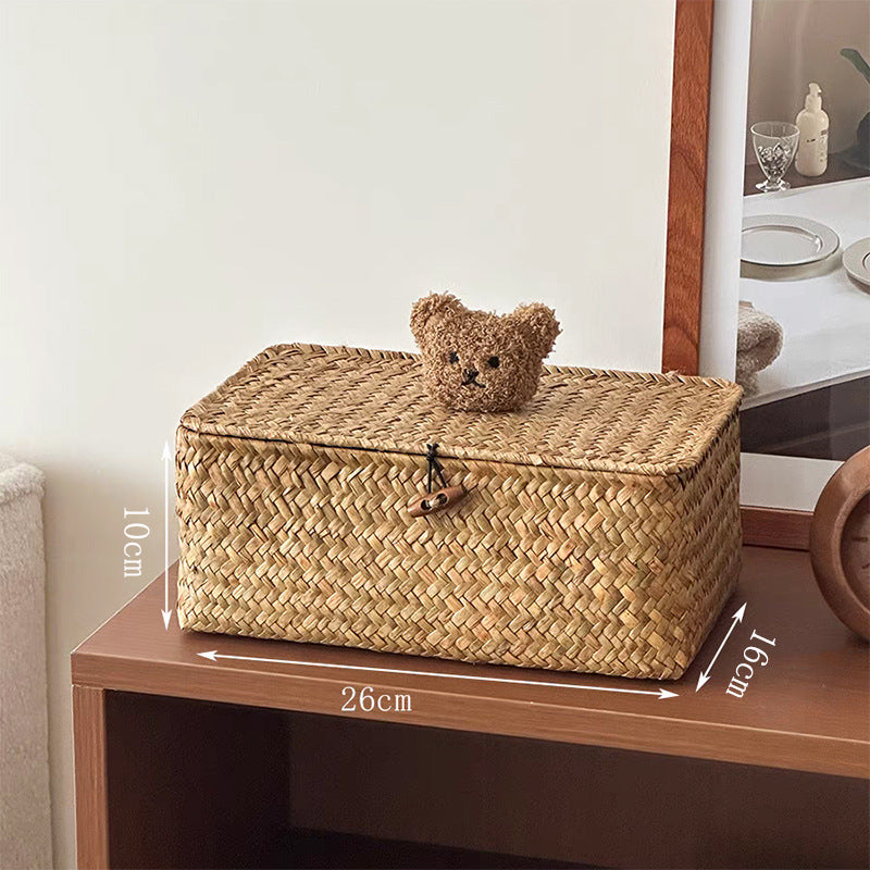Household rattan woven storage basket