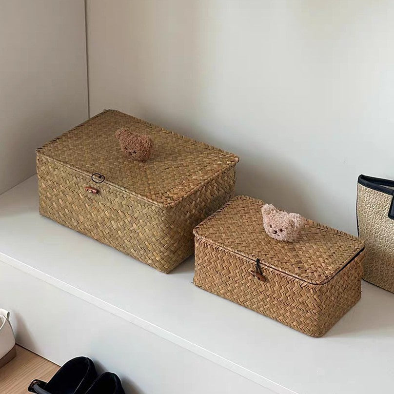 Household rattan woven storage basket