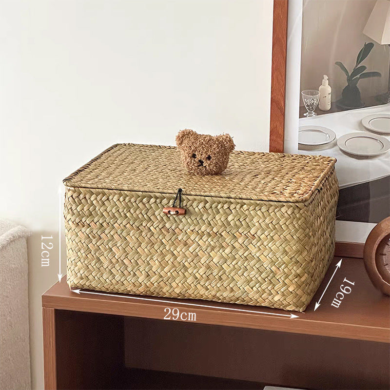 Household rattan woven storage basket