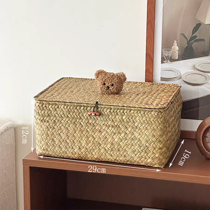 Household rattan woven storage basket