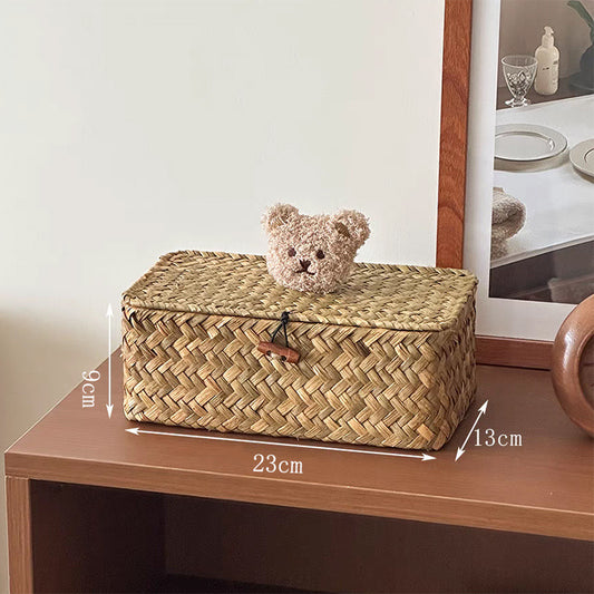 Household rattan woven storage basket