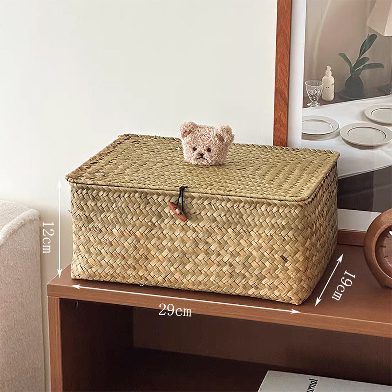 Household rattan woven storage basket